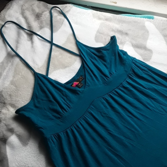 💙Long TEAL Maxi Dress, sz M, BEAUTIFUL💙 - Picture 2 of 5